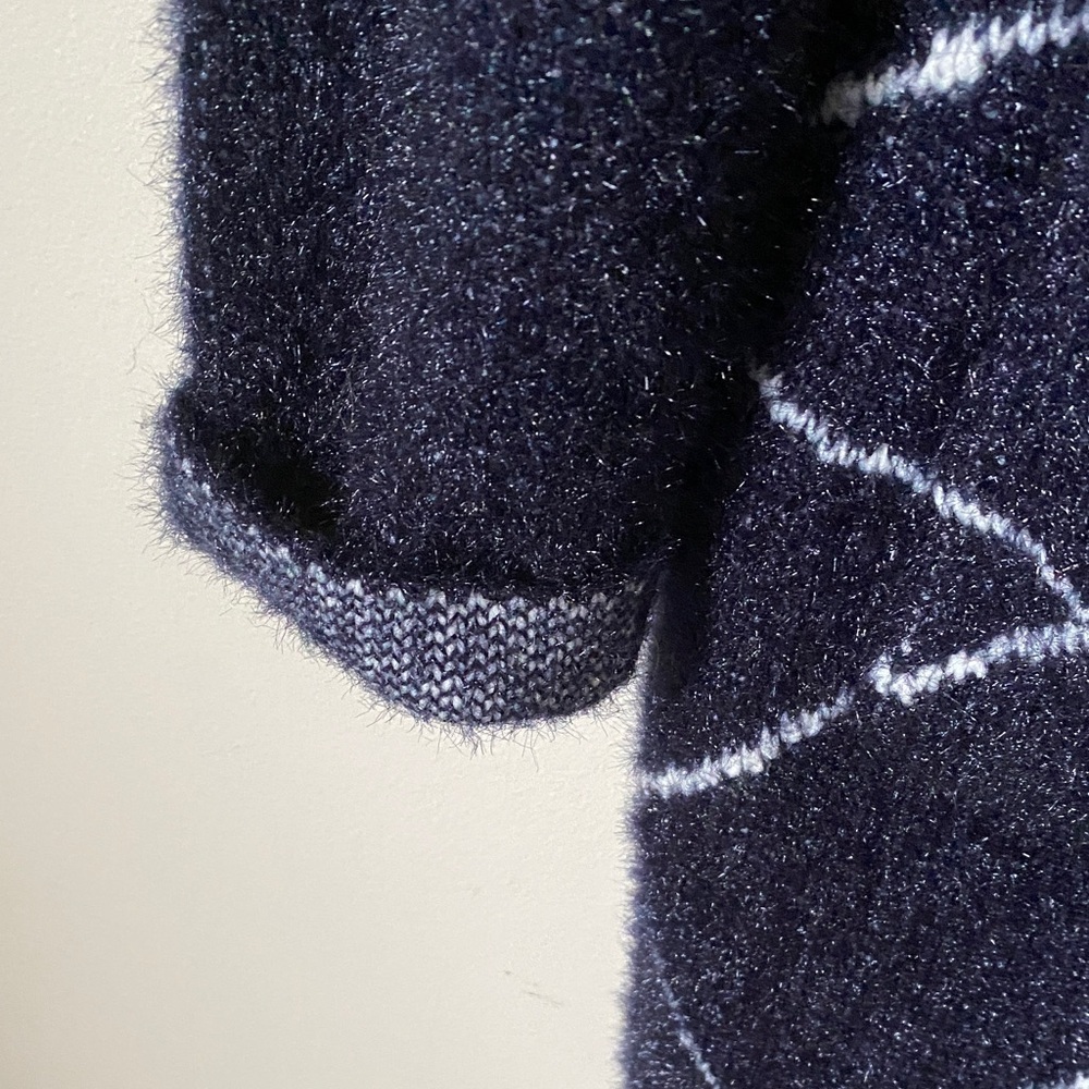 Picadilly Fashion Navy and White Teddy Jacket - Picture 4 of 6